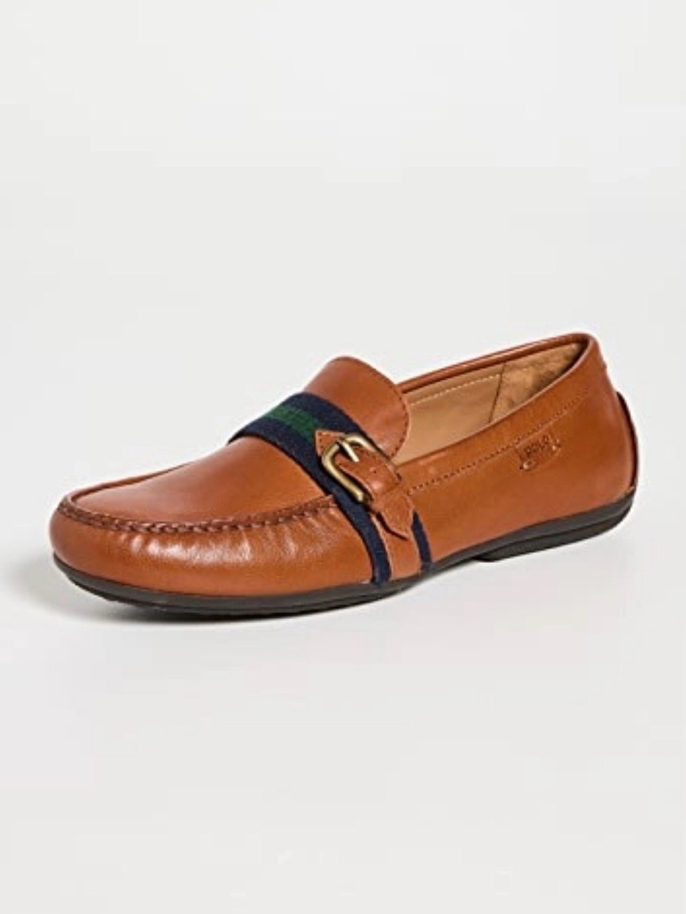 Polo Ralph Lauren Riali Driving Loafer, Smooth Leather, Polo Brown 12D in Box